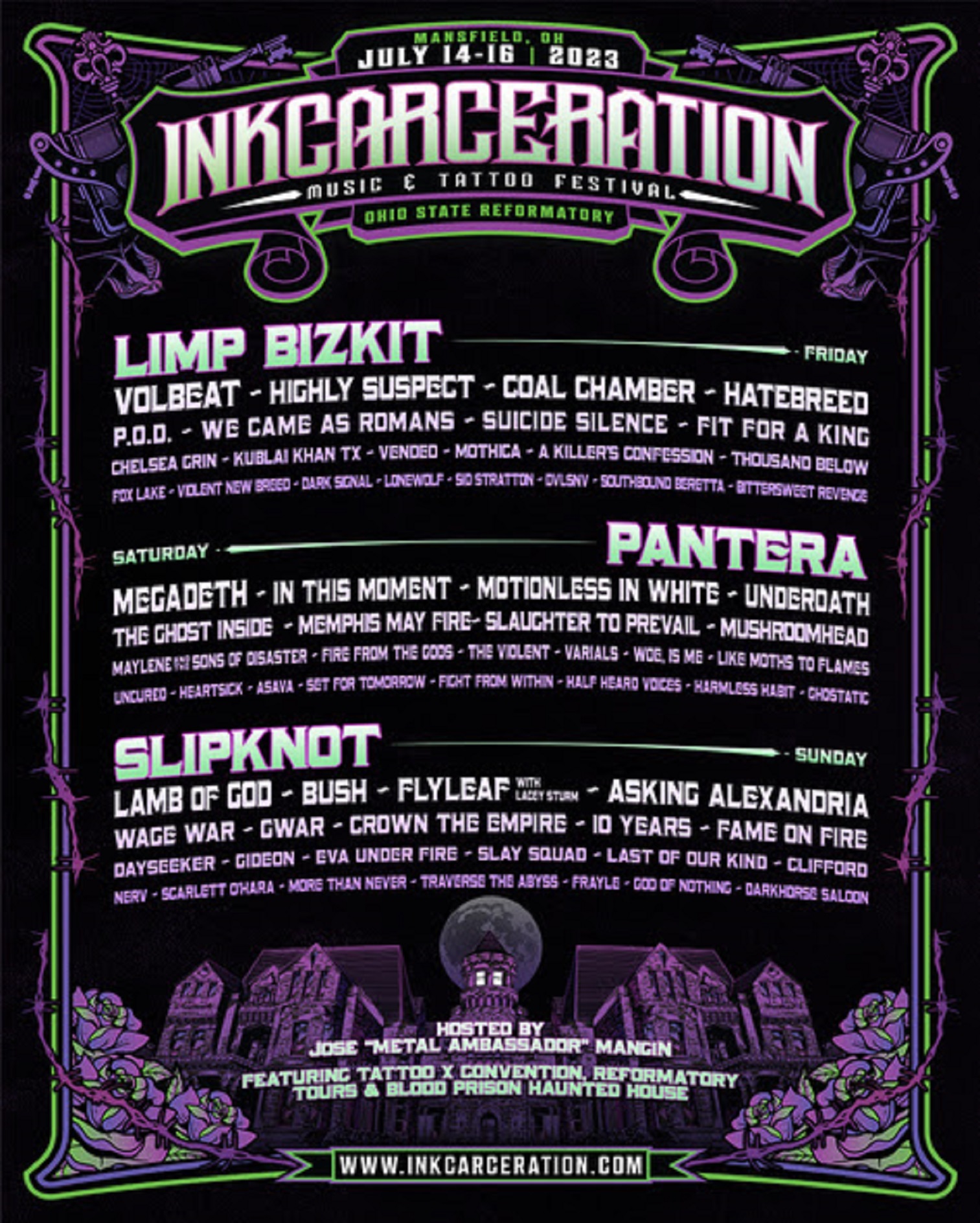2025 Inkcarceration Festival Lineup Revealed Unveiling the MustSee Artists!