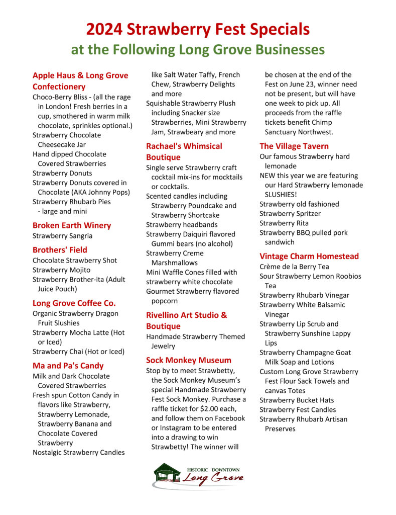 Long Grove Chocolate Festival 2025 Location 